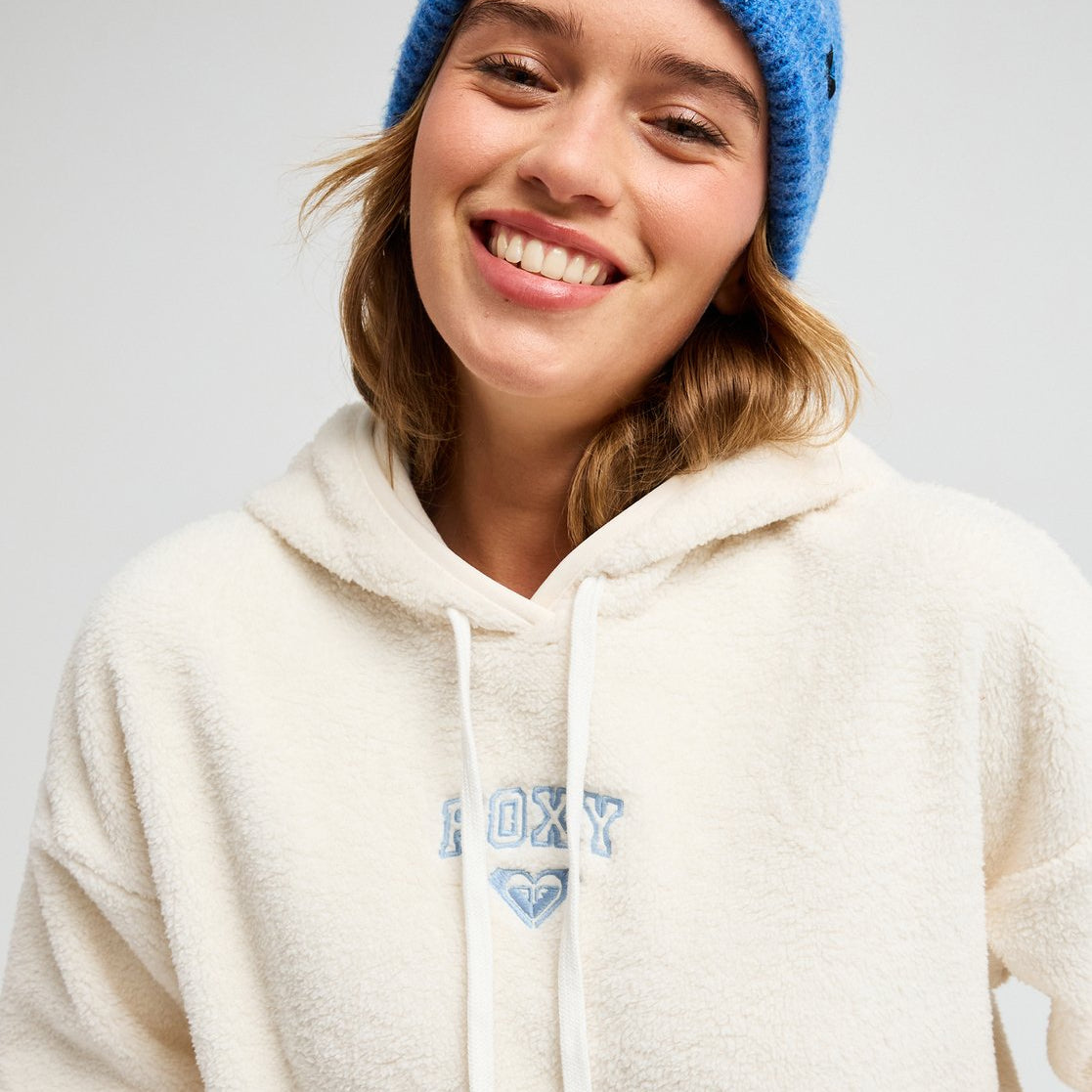 Sudadera Sherpa Roxy Cool Calling - Blanco (Egret) - imagen oficial, vista 3