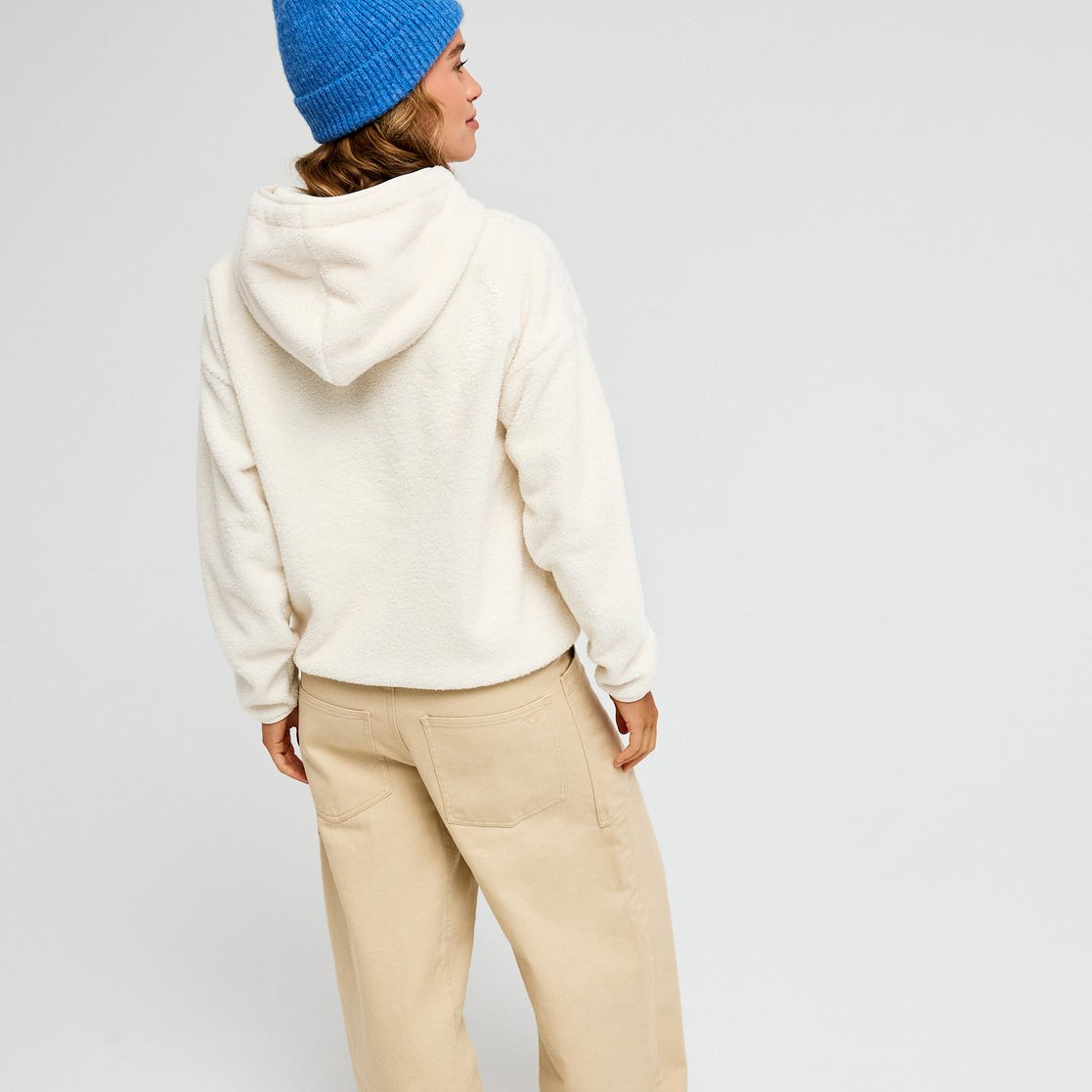 Sudadera Sherpa Roxy Cool Calling - Blanco (Egret) - imagen oficial, vista 5