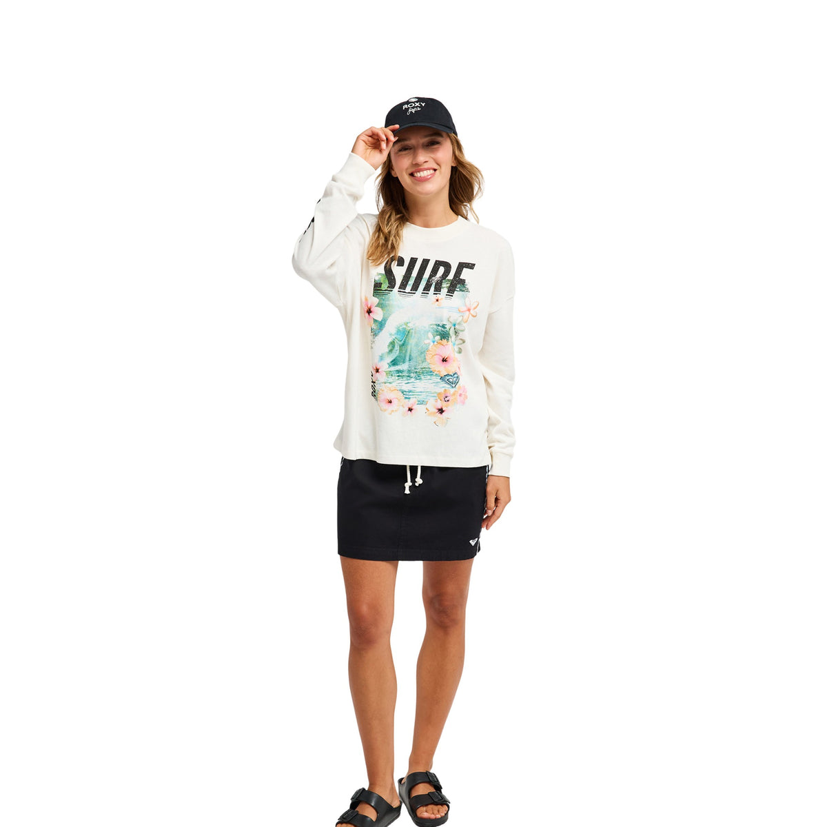 Camiseta Roxy Sea Is Beautiful Coconut Milk look de espalda