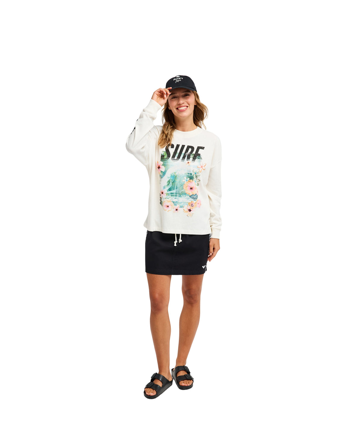 Camiseta Roxy Sea Is Beautiful Coconut Milk look de espalda