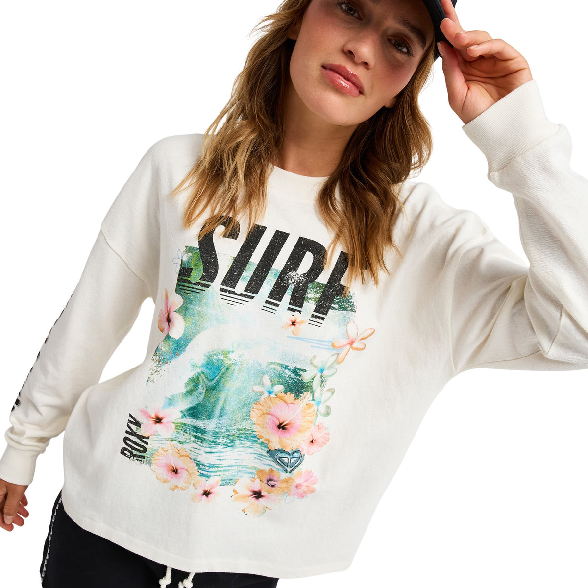 Camiseta Roxy Sea Is Beautiful Coconut Milk vista frontal oficial