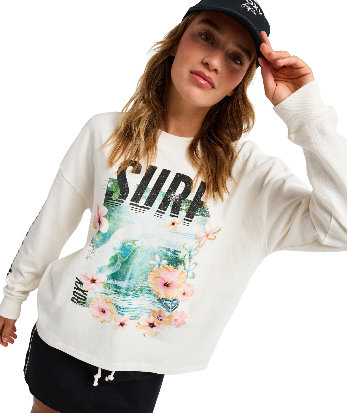 Camiseta Roxy Sea Is Beautiful Coconut Milk vista frontal oficial