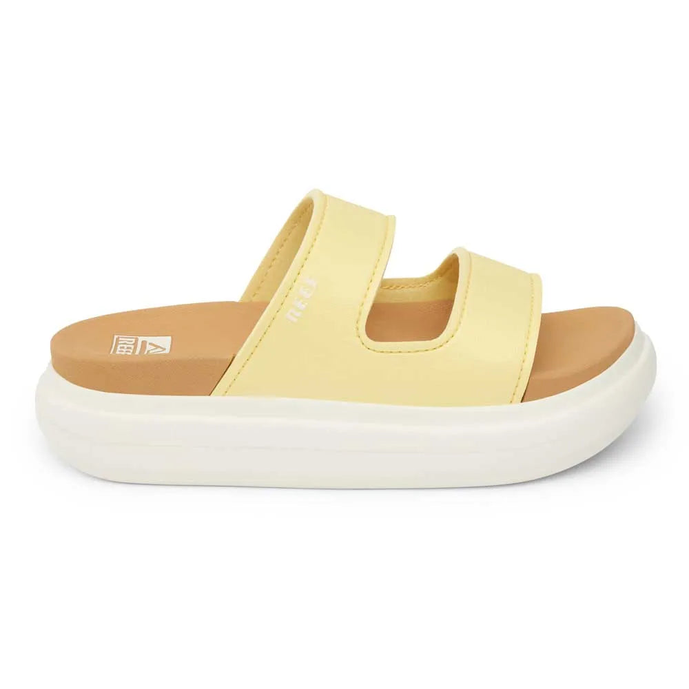 Sandalias REEF Cushion Bondi 2 Pale Banana para mujer con plantilla acolchada Cushion cómodas y ligeras para verano