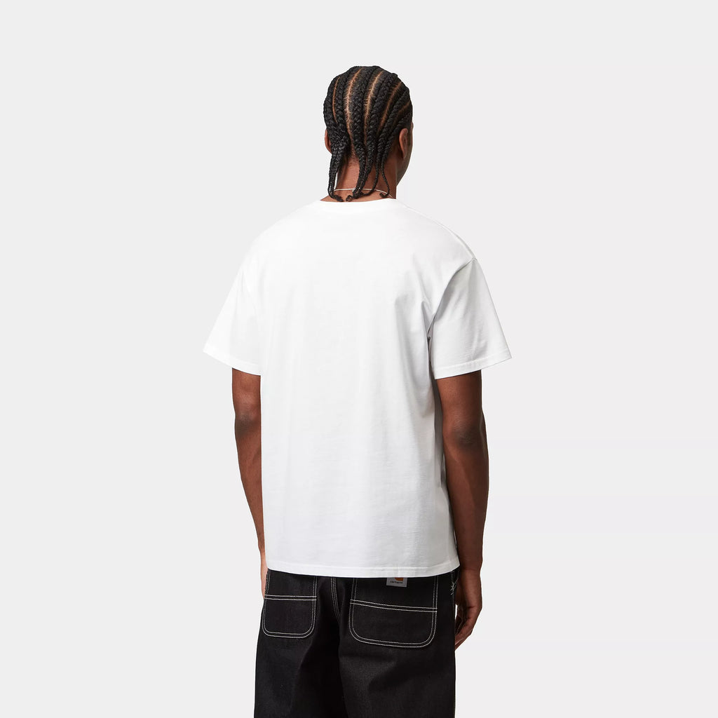 Camiseta Carhartt Wip Script Embroidery White Black
