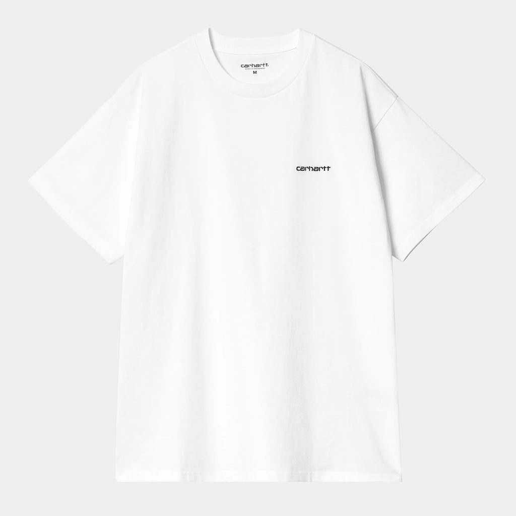 Camiseta Carhartt Wip Script Embroidery White Black