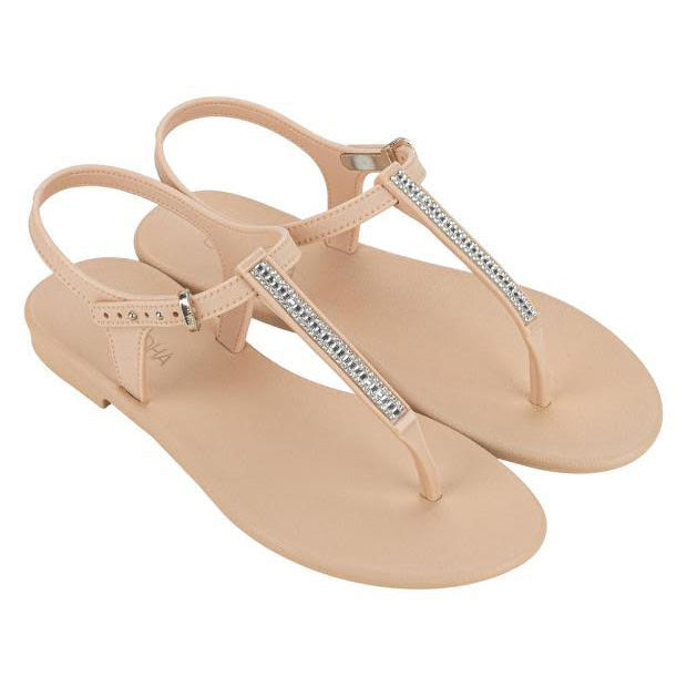 Sandalias GRENDHA Brilho Sand Beige para mujer con tiras brillantes y diseño elegante en color beige
