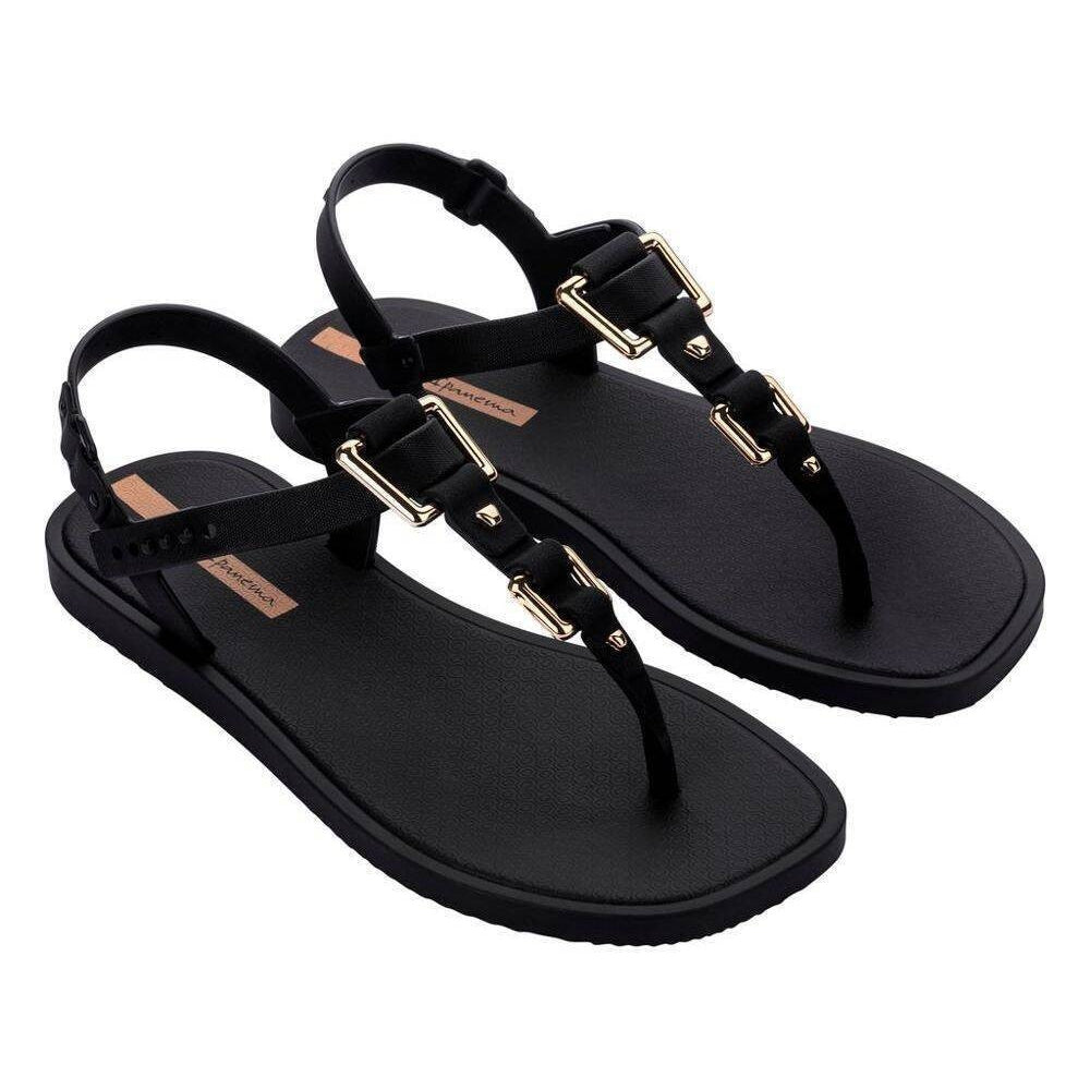 Sandalias IPANEMA Class Urbane Sandal Fem Black Gold para mujer elegantes y cómodas para verano, playa o paseo