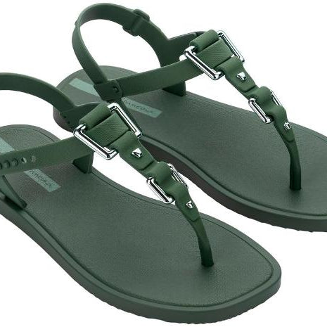 Sandalias IPANEMA Class Urbane verdes con detalle metálico para mujer