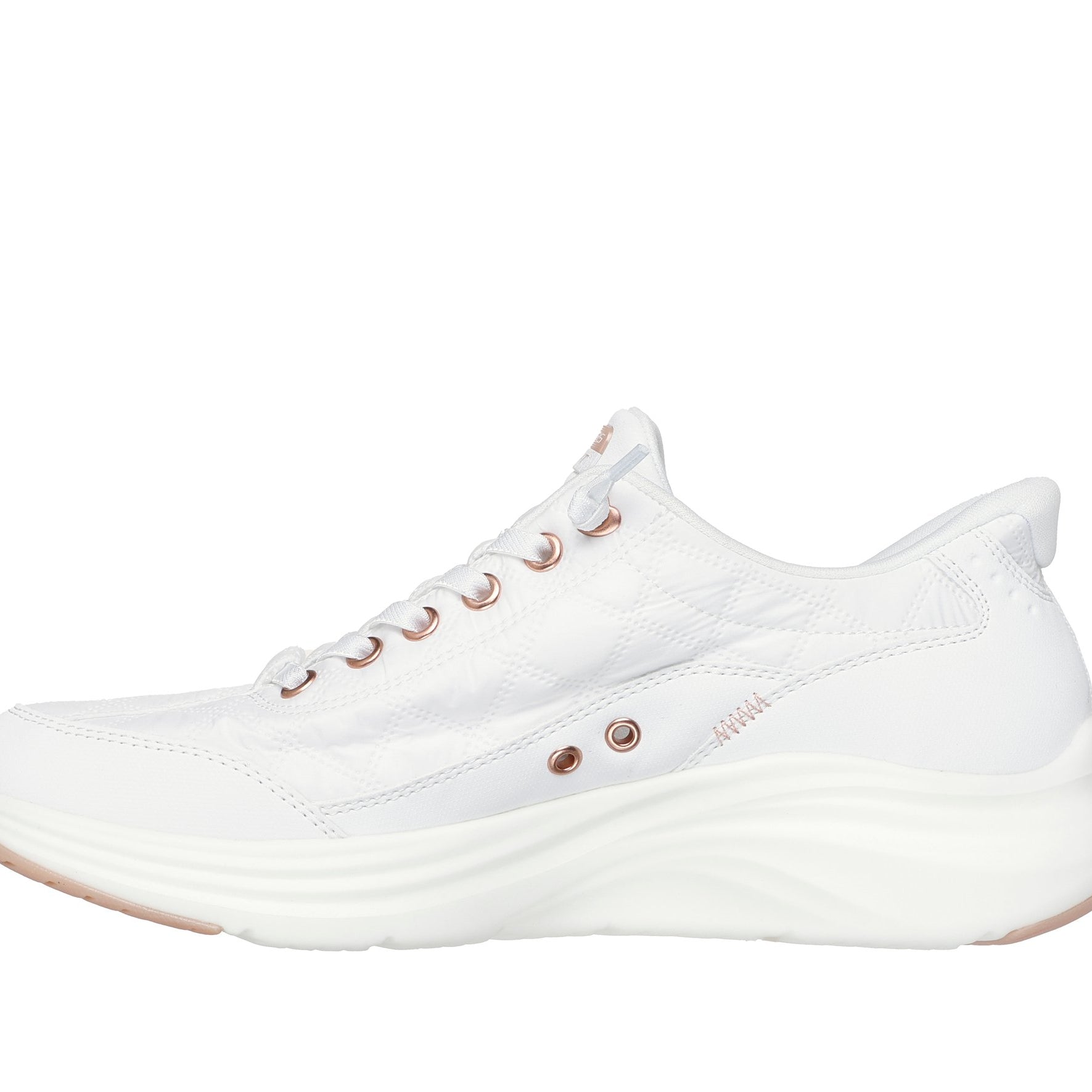 Zapatillas Skechers Slip-ins Contour Foam Cozy Fit Golden Hour White/Rose Gold, perfil alternativo