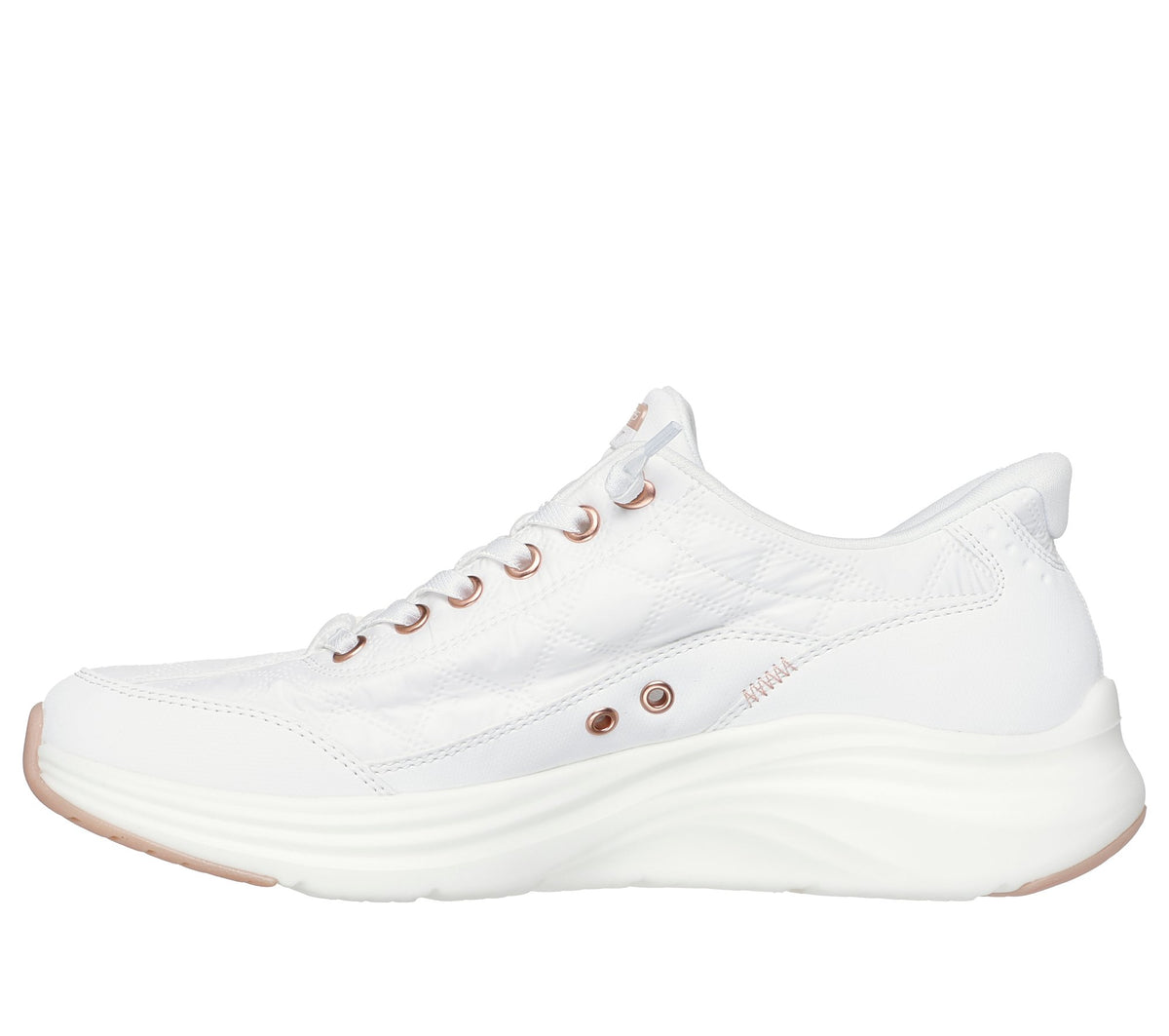 Zapatillas Skechers Slip-ins Contour Foam Cozy Fit Golden Hour White/Rose Gold, perfil alternativo