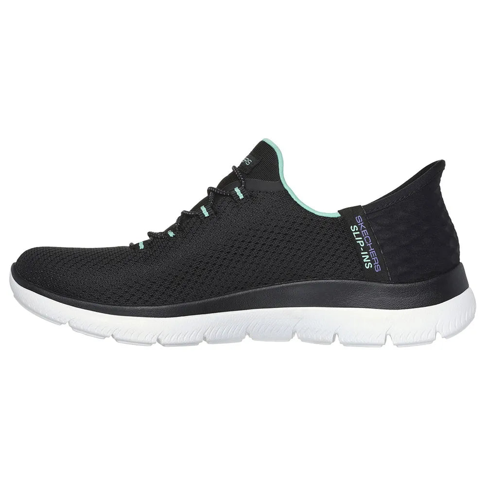Zapatillas Skechers Slip Ins Summits Black/Turquoise Diamond Dream