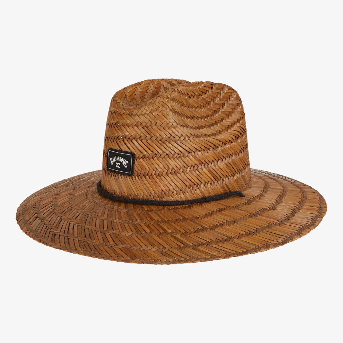 Sombrero de paja BILLABONG Tides Brown color marrón con ala ancha y cordón ajustable estilo surf