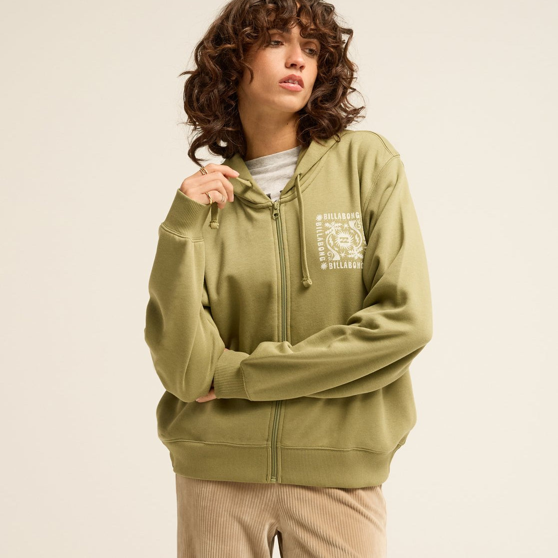Sudadera Billabong Always Looking Zip Hood - Army Green - imagen oficial 1