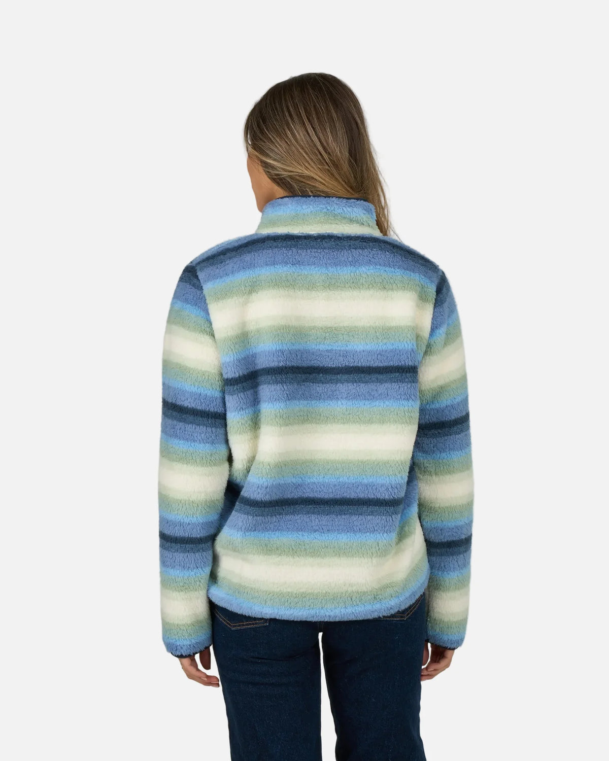 Sudadera mujer Salty Crew Calm Seas Pullover Blue Horizon, imagen oficial frontal