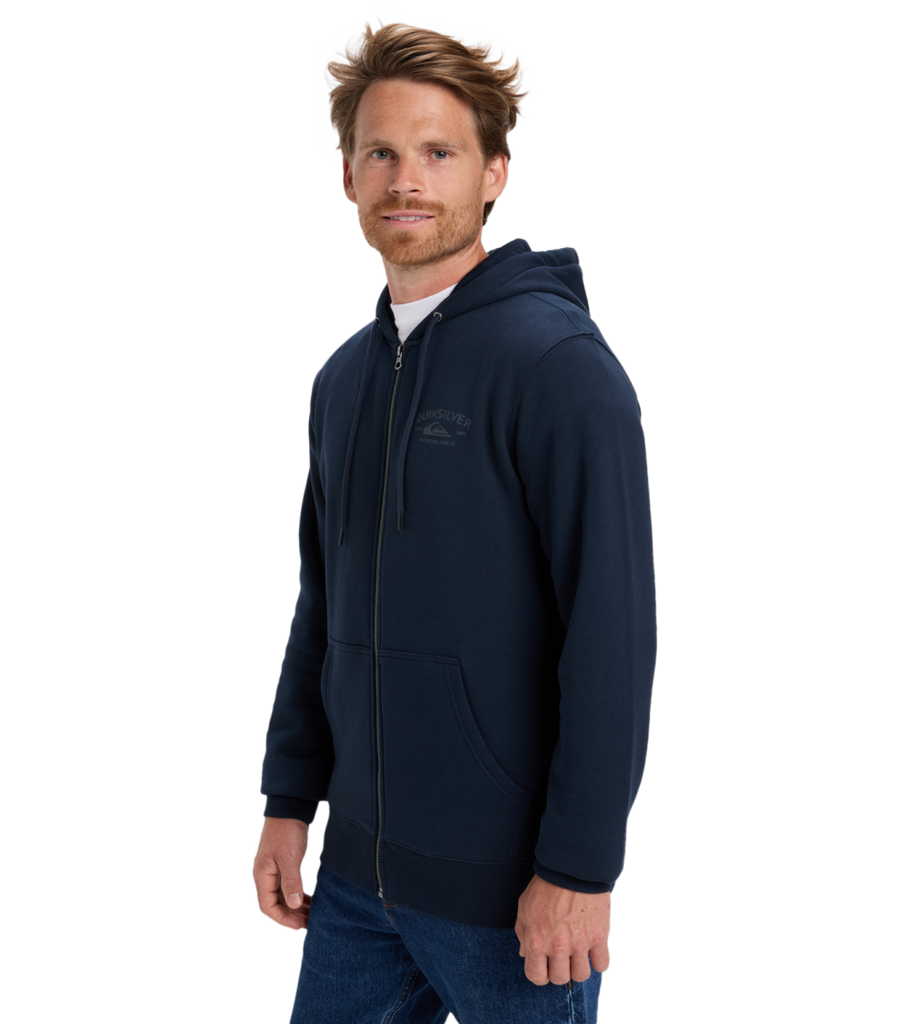 Sudadera Quiksilver Zip Fleece No Hood Navy