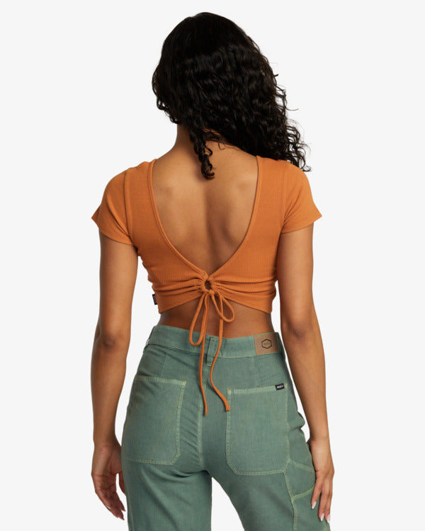 parte trasera top RVCA Smitten Terracotta mujer