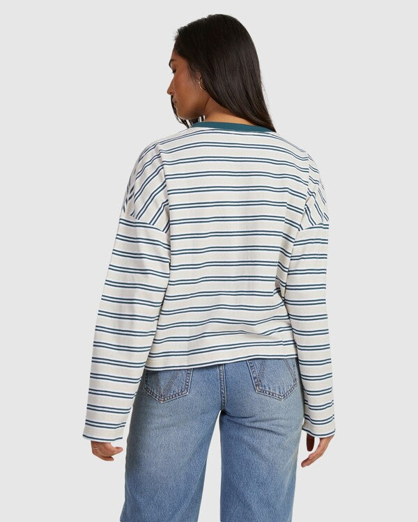 Top Rvca Ivy Stripes Atlantic