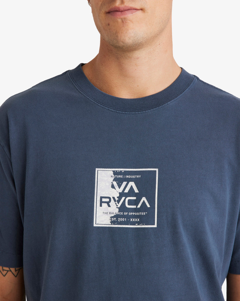 Camiseta Rvca Va Torn Petrol Blue