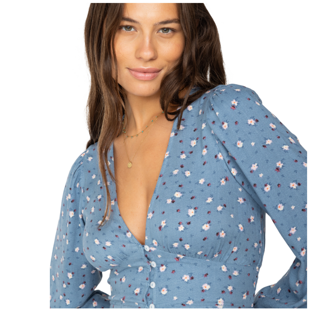 Maxi Vestido Billabong Cool Nights Blue Shadow