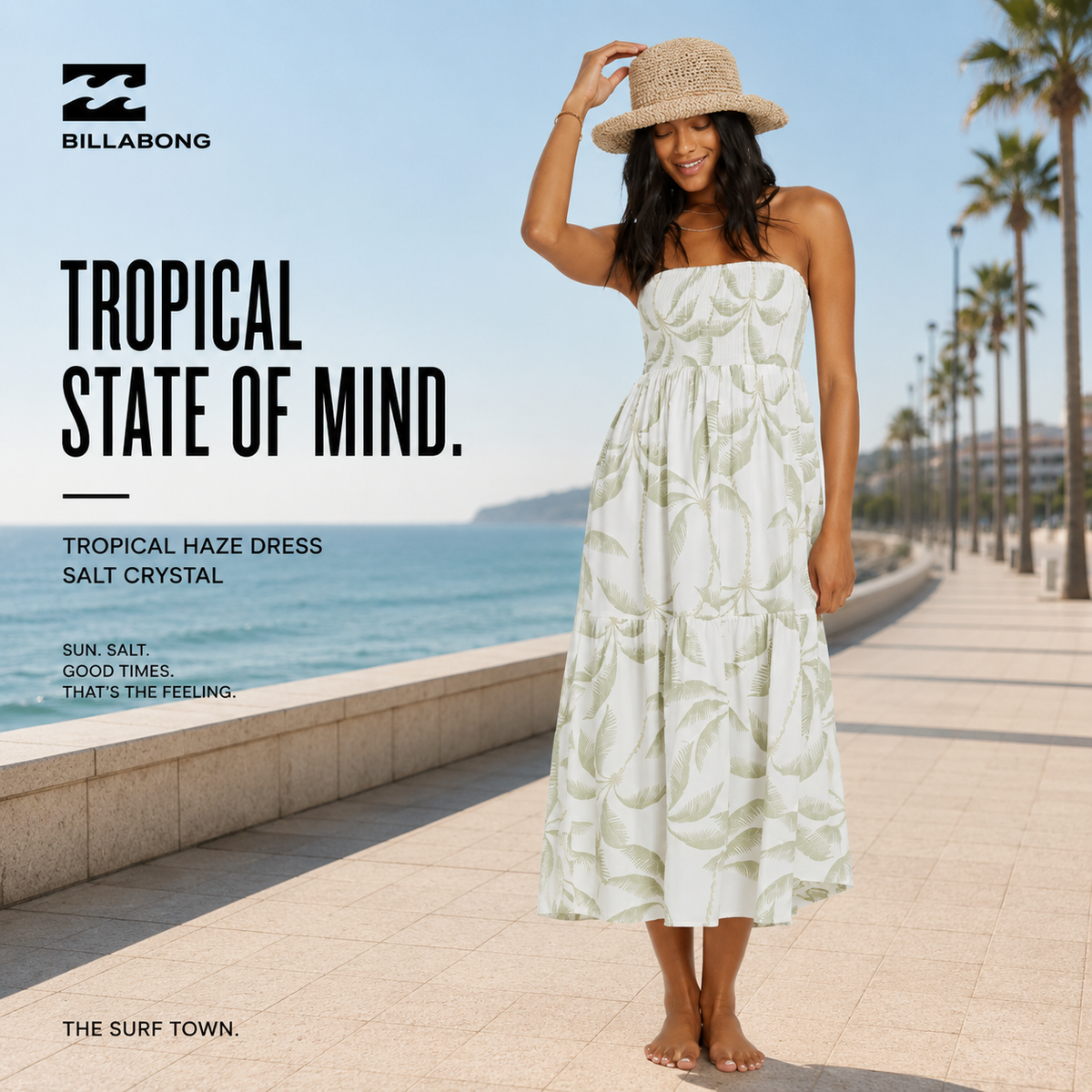 BILLABONG Tropical Haze Salt Crystal Dress
