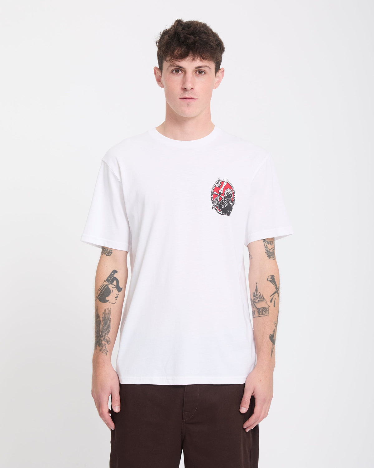 Camiseta Volcom For The Stone White - imagen oficial frontal
