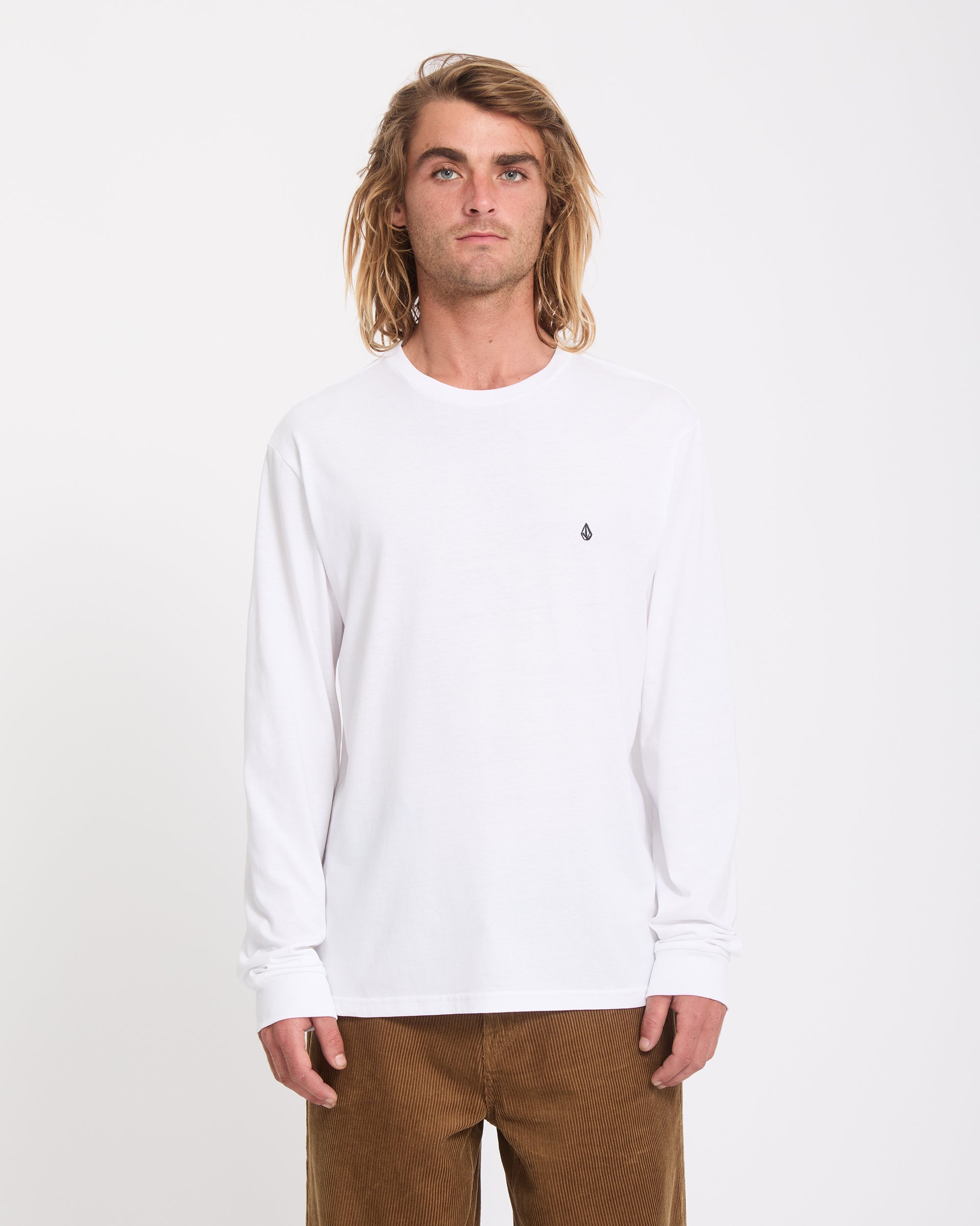 Camiseta Volcom Stone Blanks White de manga larga - imagen oficial