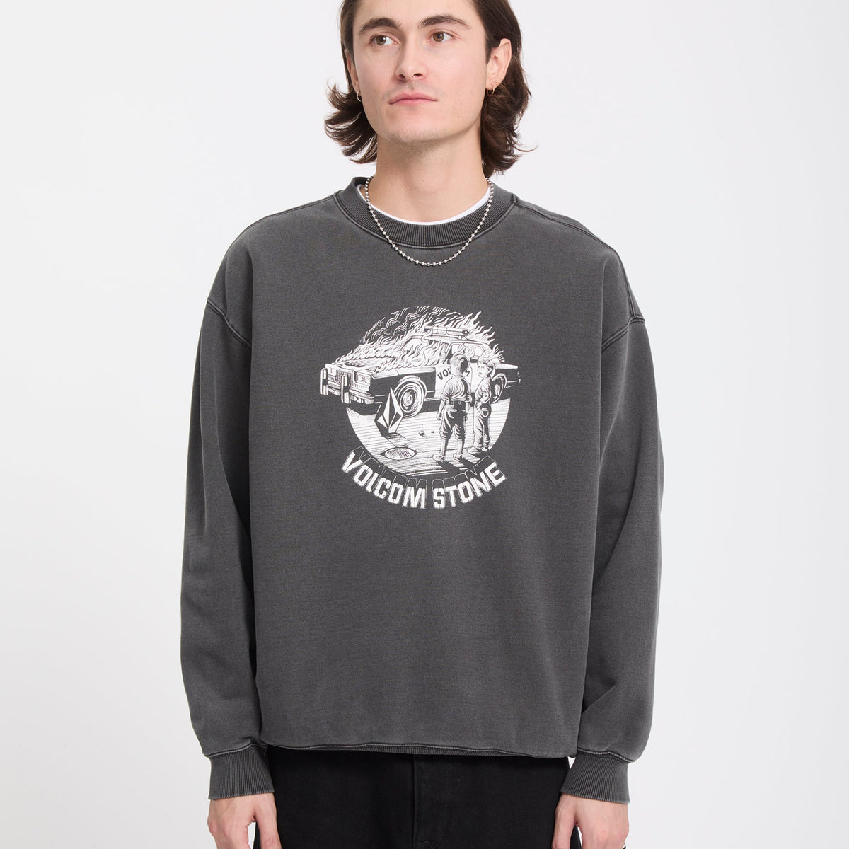 Sudadera Volcom Lifer Crew Black - imagen oficial