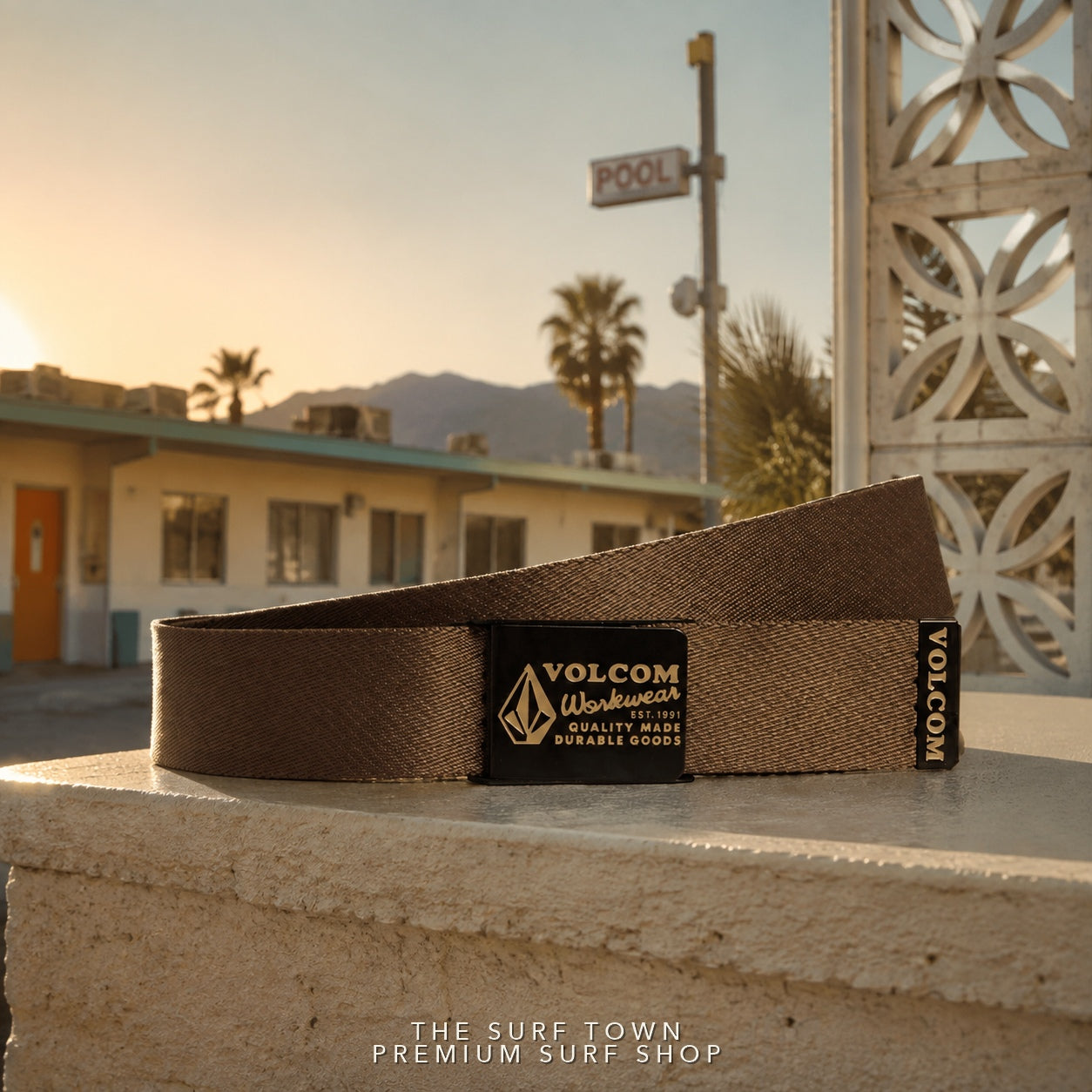 Cinturón Volcom D5912502 BRN editorial premium cuadrada The Surf Town