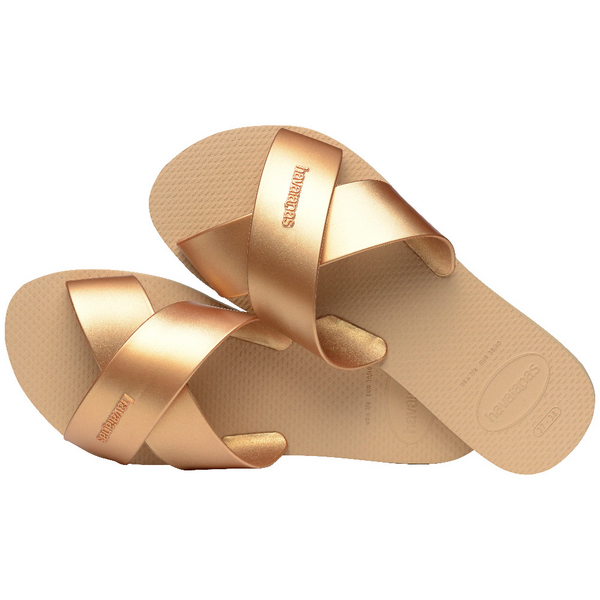 Sandalias Havaianas Aqua Metallic Golden SS25