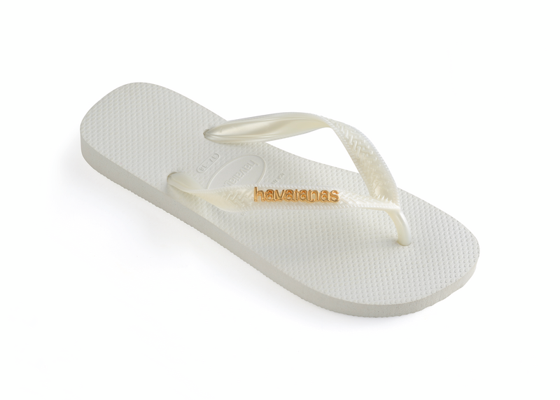 Chanclas Havaianas Logo Metallic White SS25