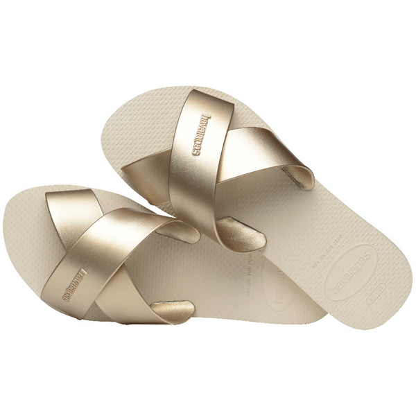 Sandalias Havaianas Aqua Metallic Beige SS25