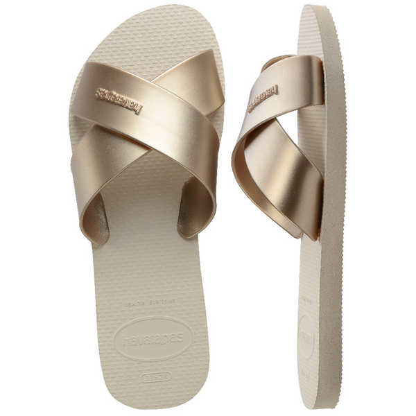 Sandalias Havaianas Aqua Metallic Beige SS25