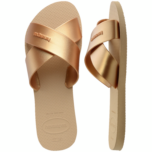 Sandalias Havaianas Aqua Metallic Golden SS25