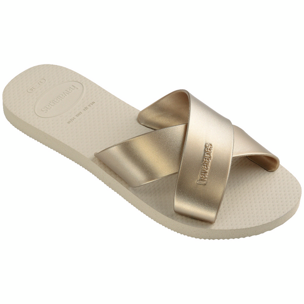 Sandalias Havaianas Aqua Metallic Beige SS25