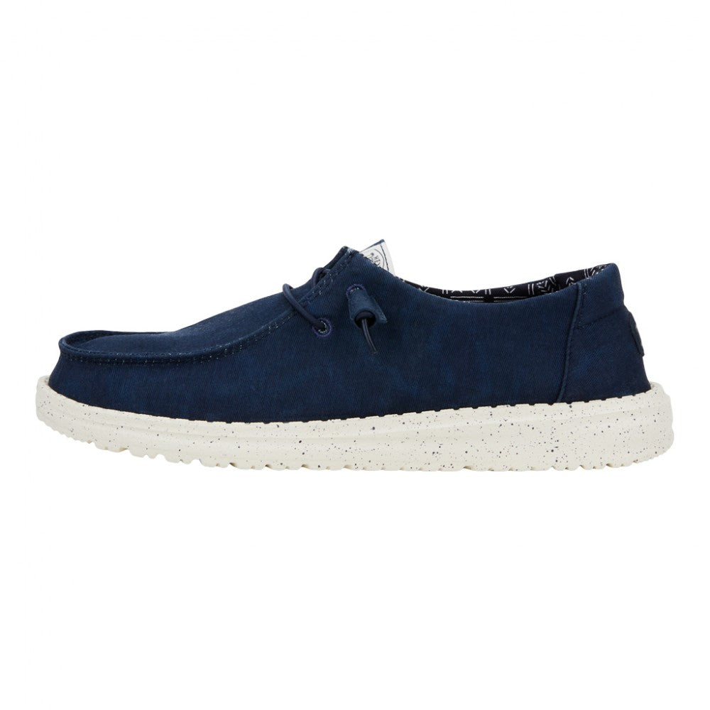 Zapatillas HEY DUDE Wendy Canvas Navy para mujer en color azul marino, ligeras y cómodas para uso diario
