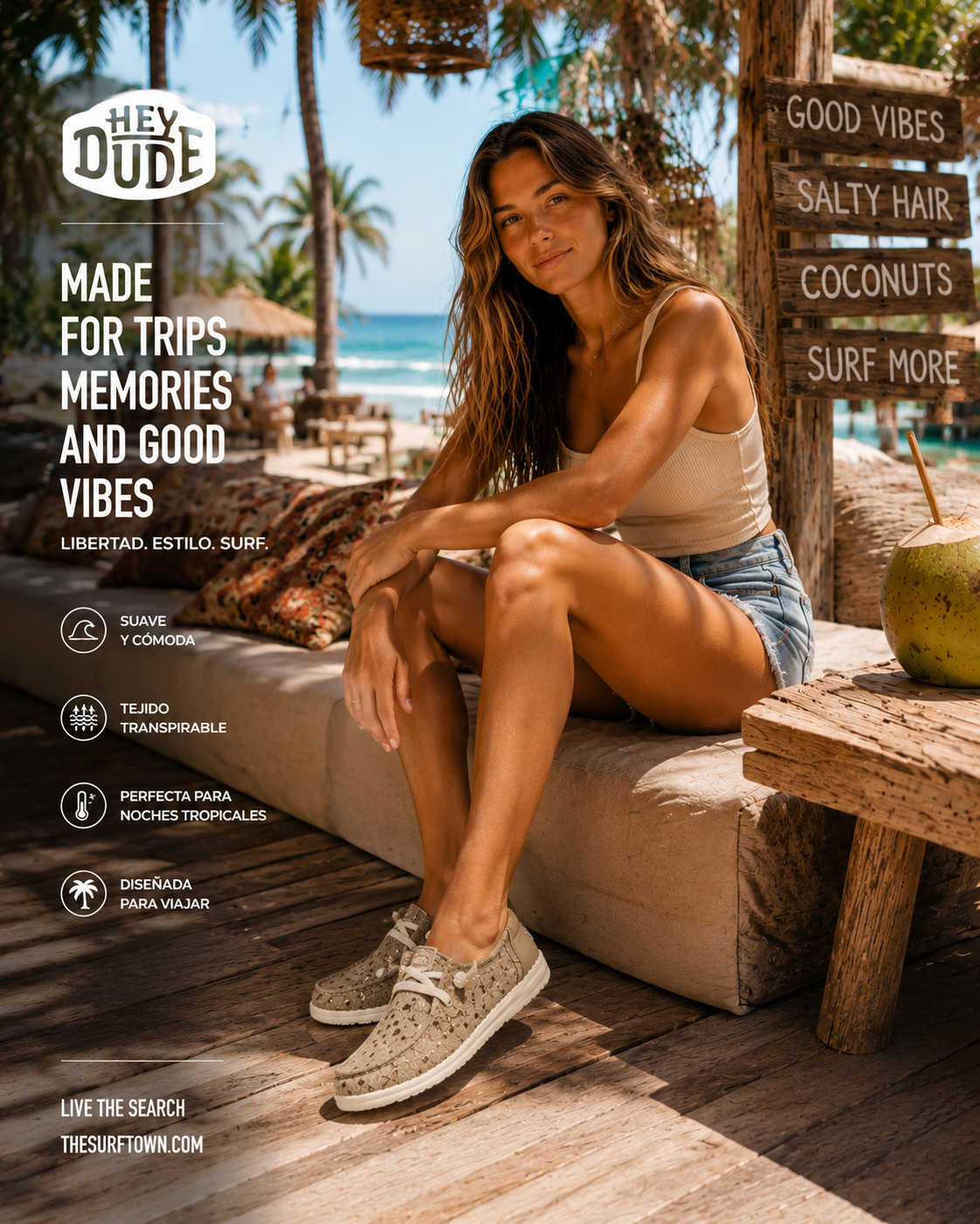 Zapatillas Hey Dude Wendy Sequin Lace Olive Grey con estilo casual beach lifestyle premium
