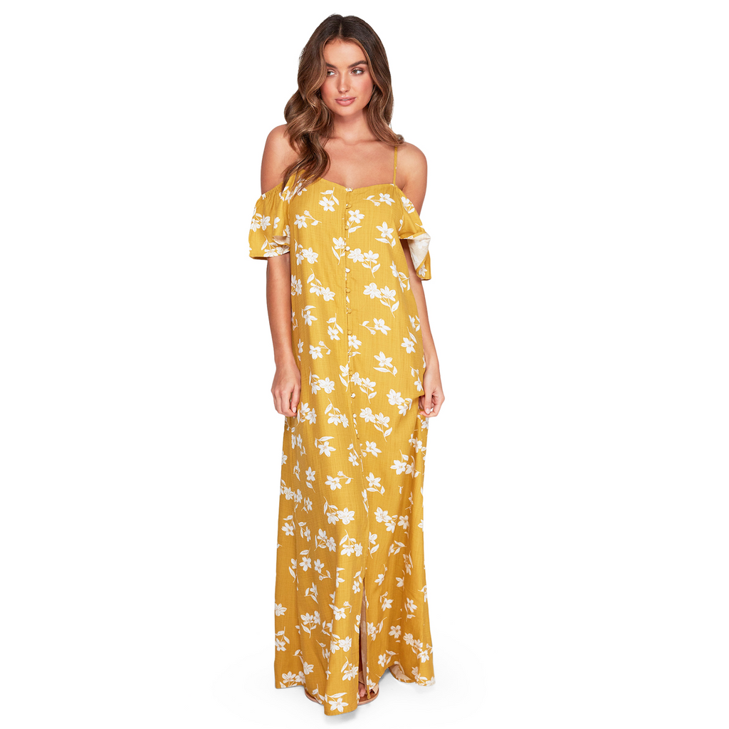 Vestido Maxi Billabong Shoulder Sway Citrus Sincerely Jules
