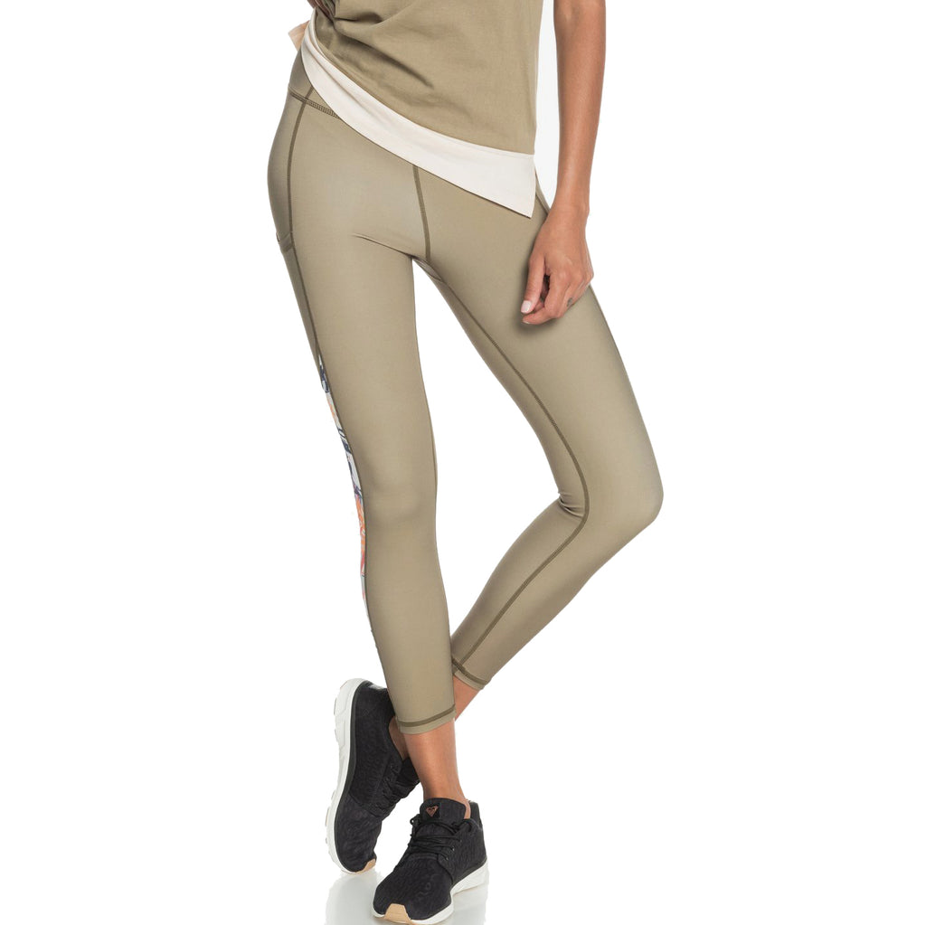 Leggins Yoga Roxy Runway Circle Covert Green Long