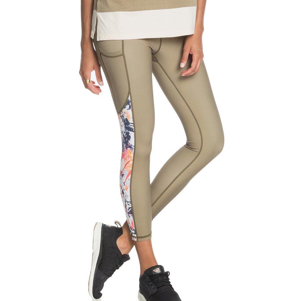 Leggins Yoga Roxy Runway Circle Covert Green Long