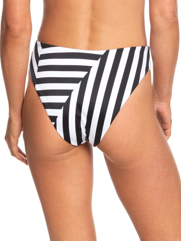 Parte de abajo Bikini Roxy Pop Surf Black Crazy Victoria Stripes