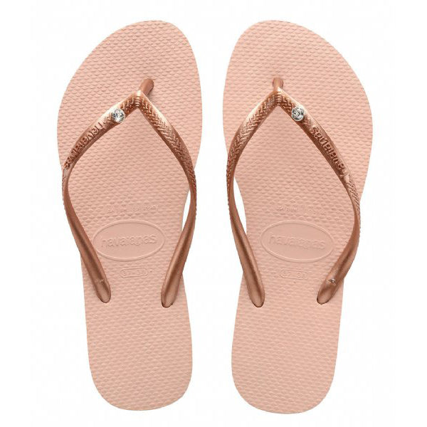 Chanclas Havaianas Slim Crystal Glamour Rose Nude