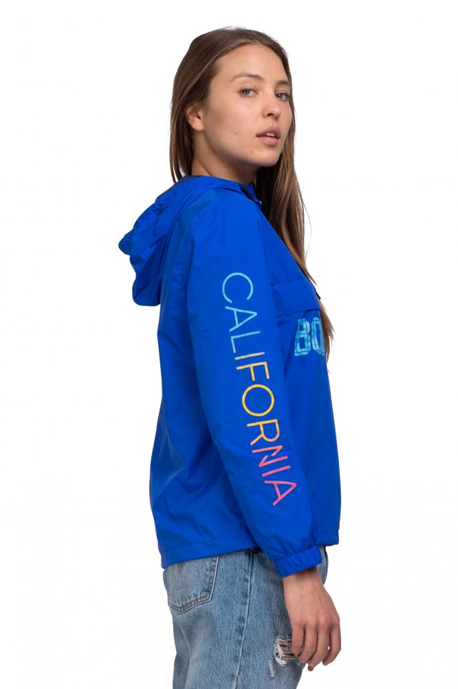 vista lateral de la Chaqueta cortavientos body glove  fader windbreaker dazzling blue