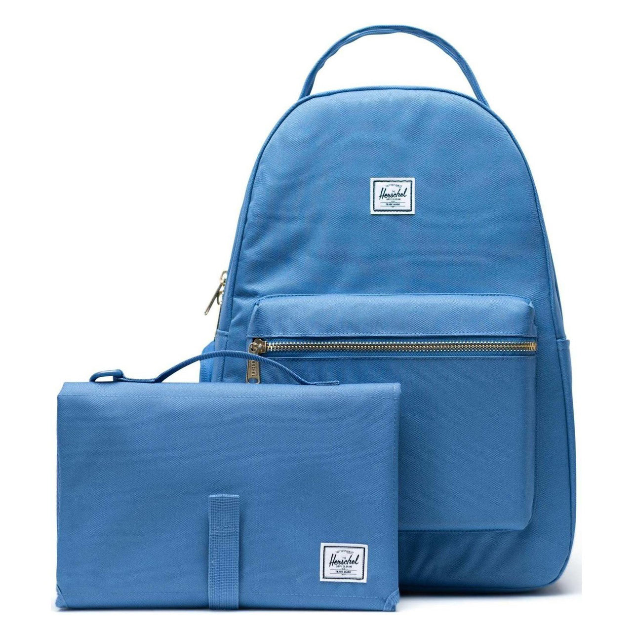 Mochila Herschel Nova Sprout azul Peacoat con cambiador para bebé y múltiples compartimentos organizadores