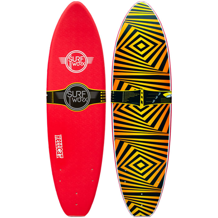 tabla de surf SurfWorx Hellcat Mini Mal 6’0 softboard estable con quillas incluidas