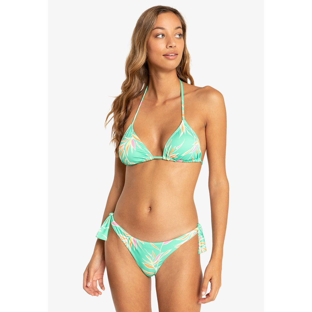 Tanga Bikini Billabong Sol Searcher Flowers Green