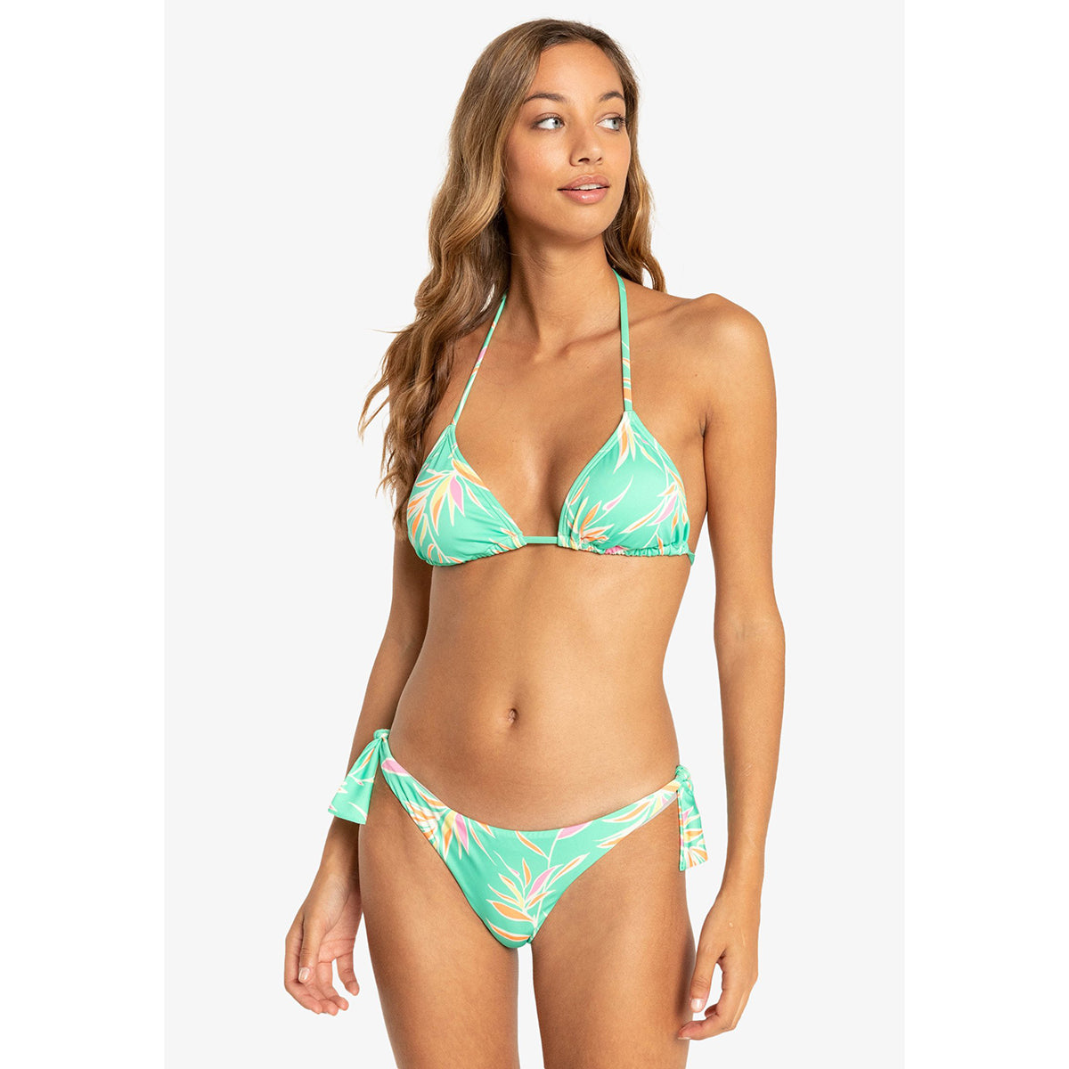 Tanga Bikini Billabong Sol Searcher Flowers Green
