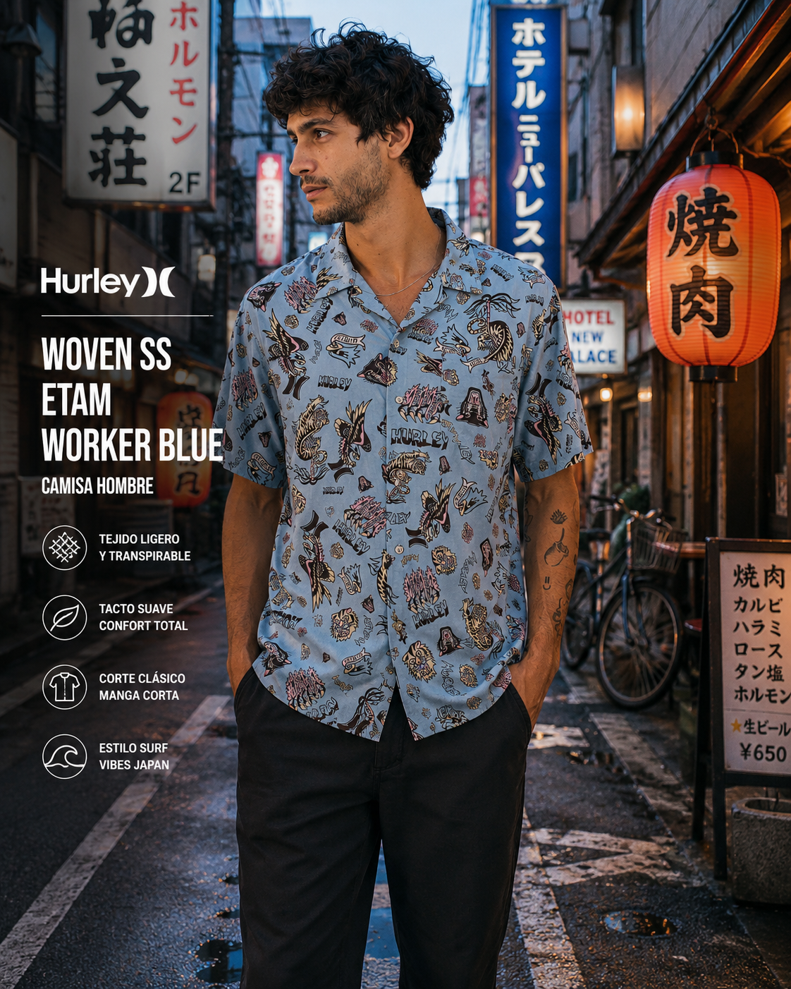 Ropa Hurley para hombre con estilo surf y urbano, análisis de calidad, opiniones y productos destacados de la marca