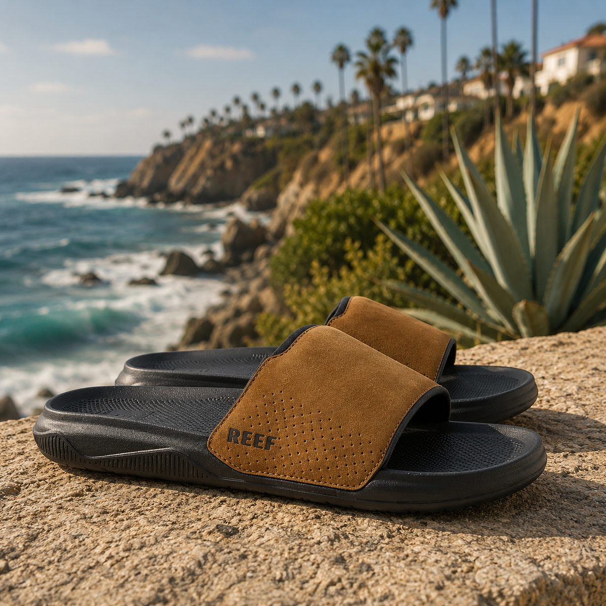 Chanclas Reef para hombre y mujer en un entorno de playa, análisis de calidad, comodidad y opiniones sobre la marca Reef