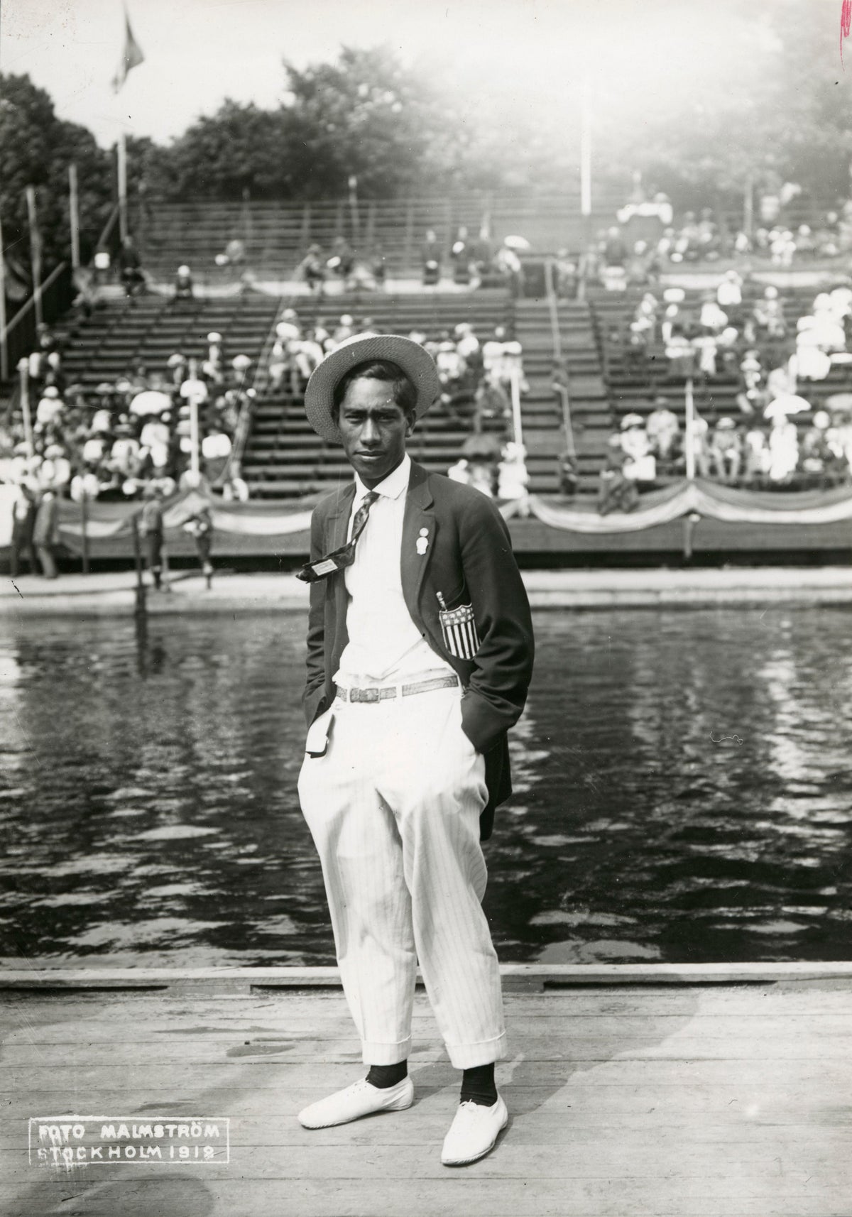 Retrato histórico de Duke Kahanamoku en 1912