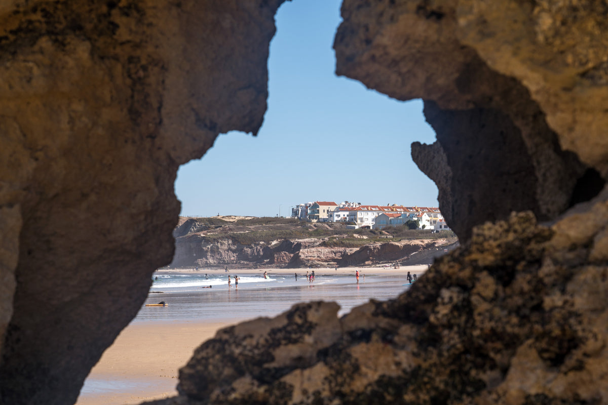 Vista de la playa de Baleal, cerca de Peniche, Portugal